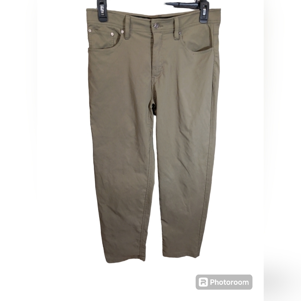 Gerry Pants Mens 32x30Venture Commuter Travel Stretch Green Elastic Act